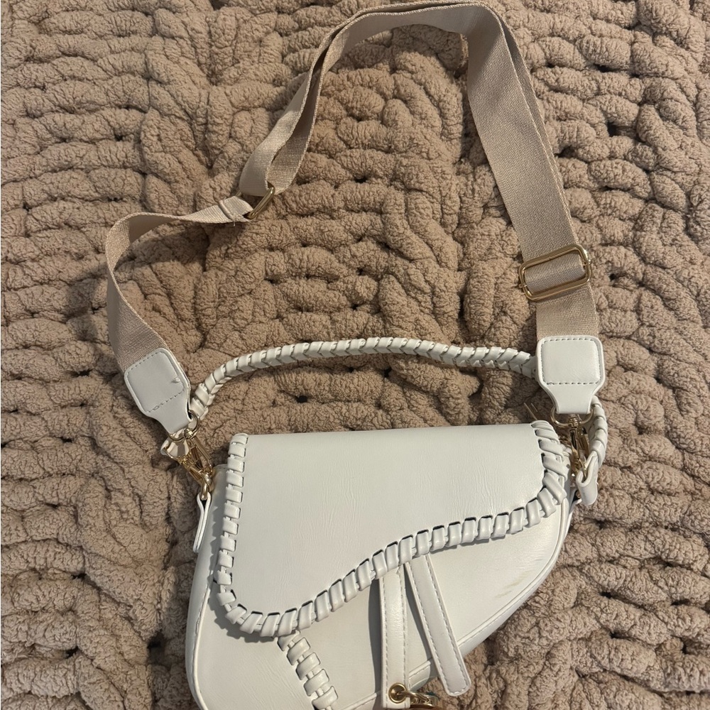 Cream Saddle Bag